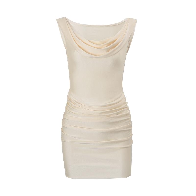 Socialite Style Sexy Slimming Beam Waist Pleated Sheath Dress