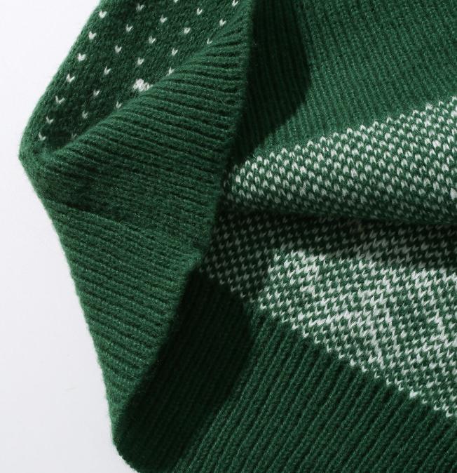 Autumn And Winter Round Neck Christmas Print Sweater