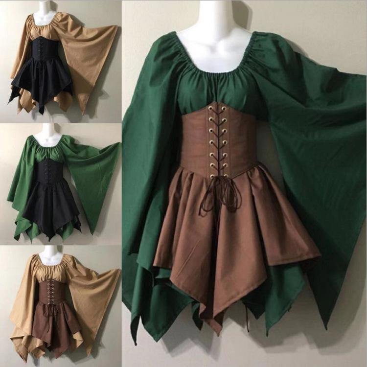 Long Sleeve Women's Renaissance Dress Costume