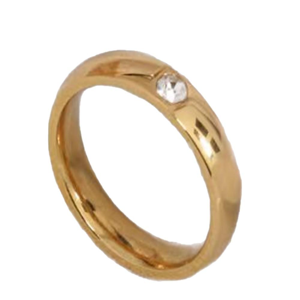 Non-fading Titanium Steel Ring With Diamonds