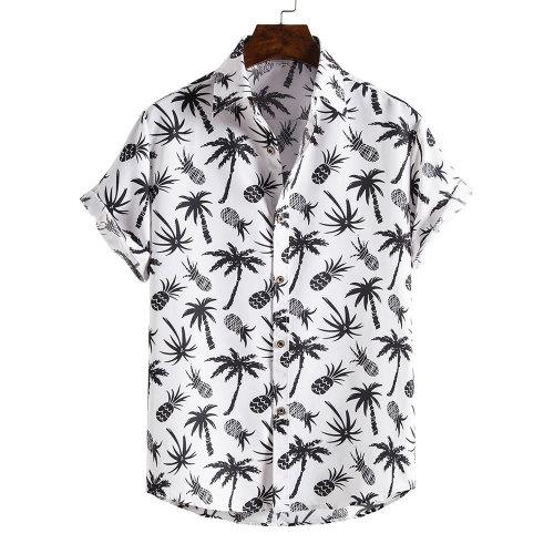 Spring And Summer Men's Beach Hawaii Short Sleeve Printed Shirt