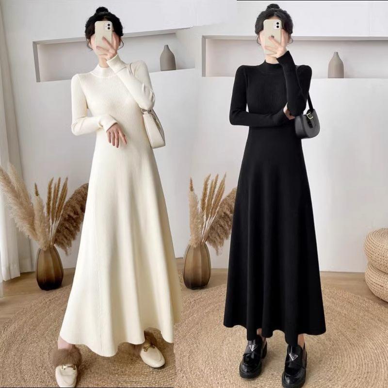 French Waist-slimming Knit Dress For Women
