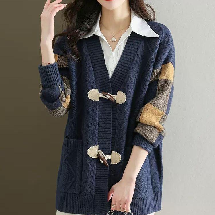 Women's Mid-length Knitted Cardigan Autumn And Winter