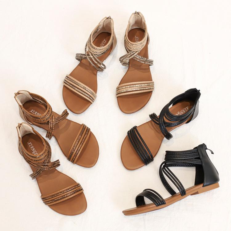 Women's Flat Sandals - Breathable Beach Shoes For Summer Slip-Resistant Casual Flip Flops