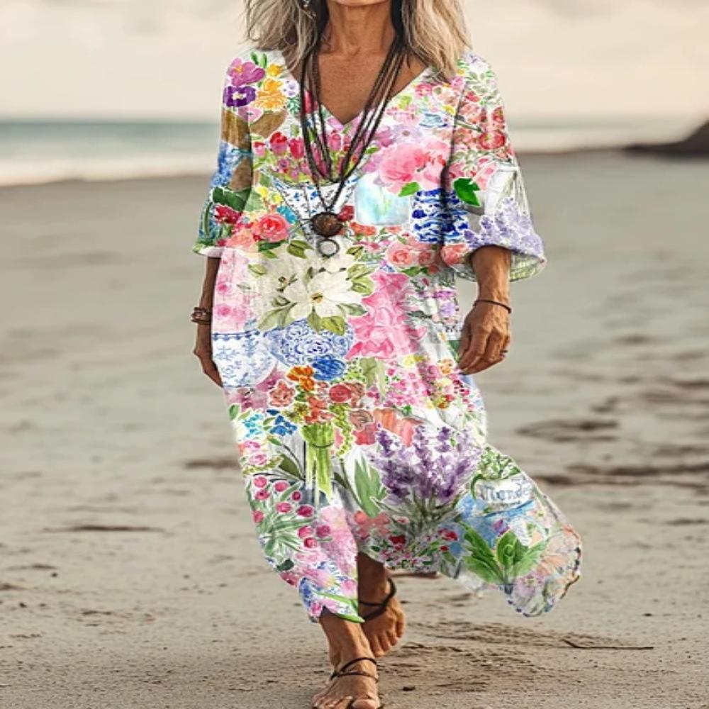 Sleeveless Casual Printed Elegant Dress For Women