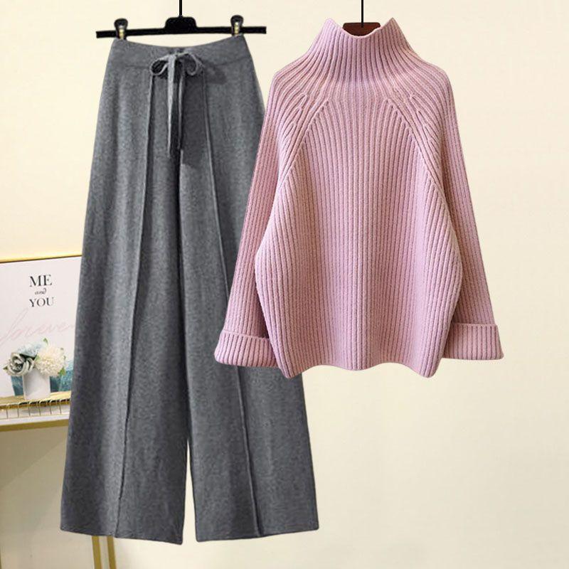 Pink Sweater Gray Pants / S