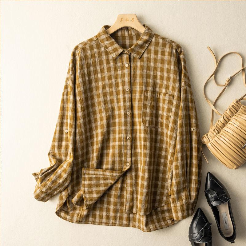 Literary Vintage Hong Kong Style Linen Shirt