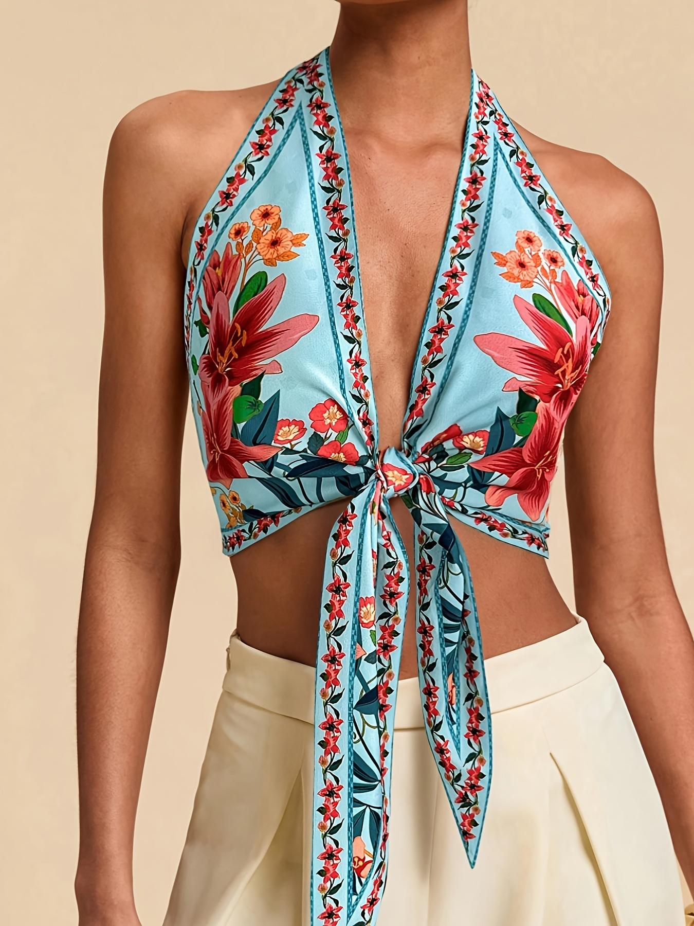 Women's Fashion Casual Backless Printed Camisole