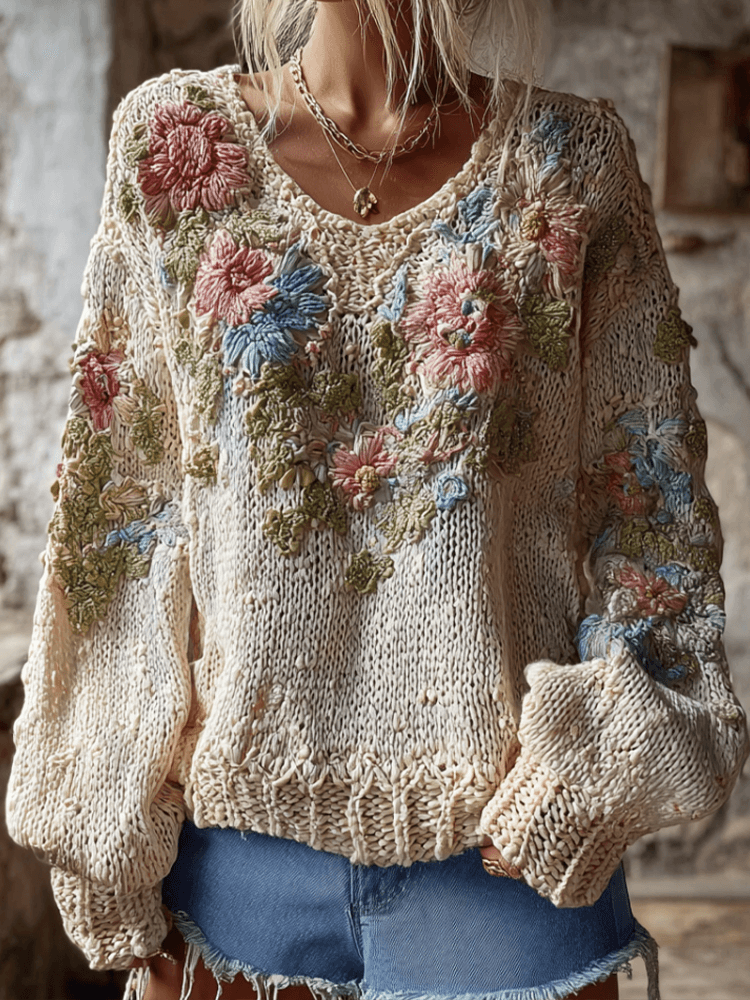 Womens AutumnWinter Lazy-Style V-Neck Pullover T-shirt