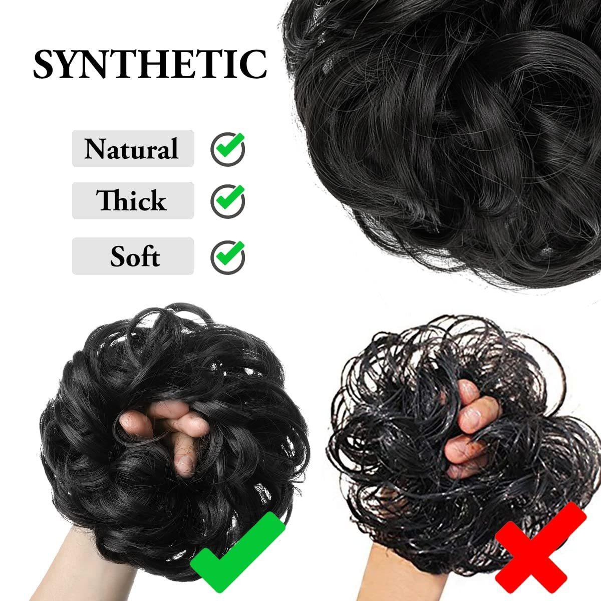 High-temperature Silk Hair Tie Womens Bun Elastic Hairband Voluminous Natural Curls