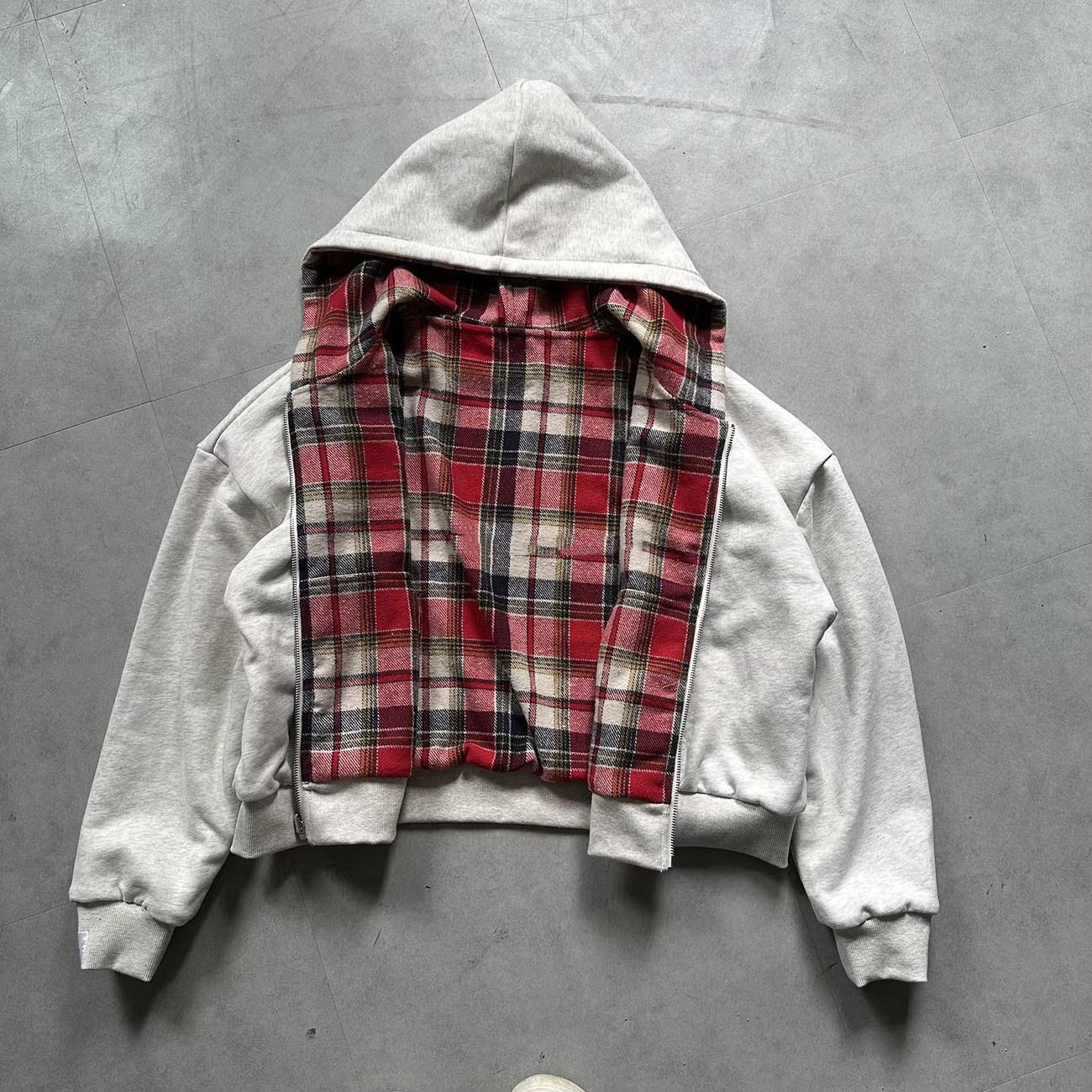 Womens Dark Colored Minimalist Zip Up Hoodie