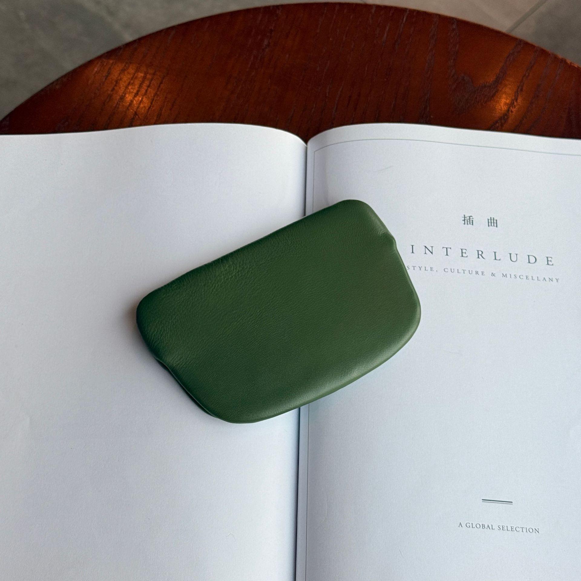 Fashionable, Versatile Sheepskin Pouchportable With A Snap Closure For Jewelry