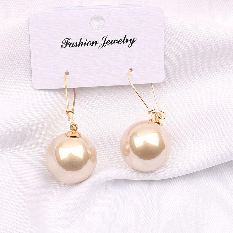 Large Pearl Silver Pearl Ear Clips For Women