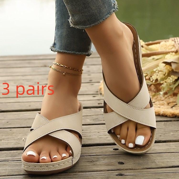 Beige / 36 / 3 pairs