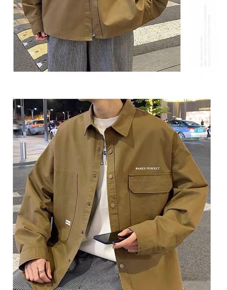 Fashion Loose Oversized Cardigan Long Sleeve Shirt Men