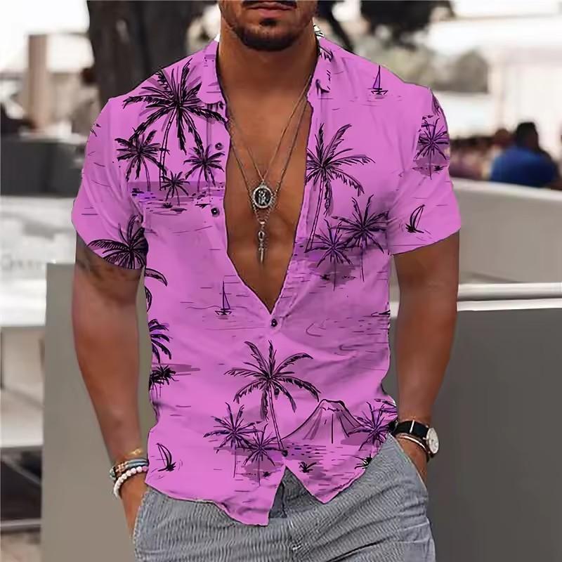 Men's 3D Digital Printing Short-sleeved Shirt