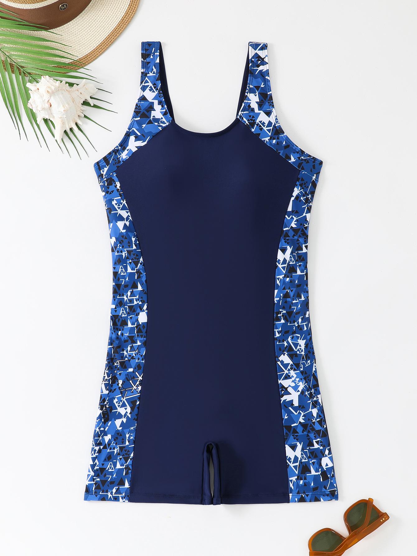 Women's Fashion Personalized One-piece Boxer Swimsuit