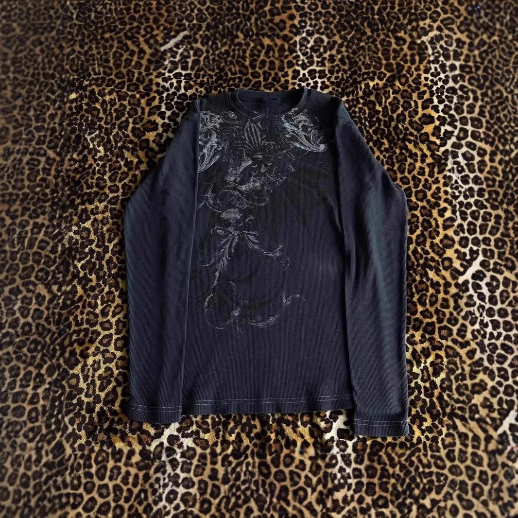 Autumn New Round Neck Long Sleeve Street Dark Style Printing
