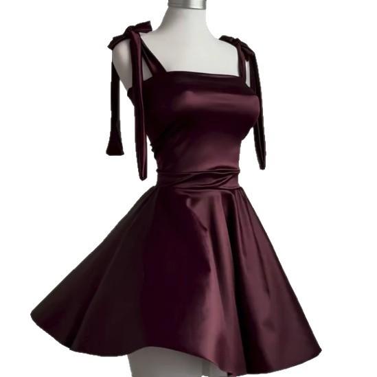 Sexy Solid-color Ballet-style Waist-cinching A-line Mini Skirt