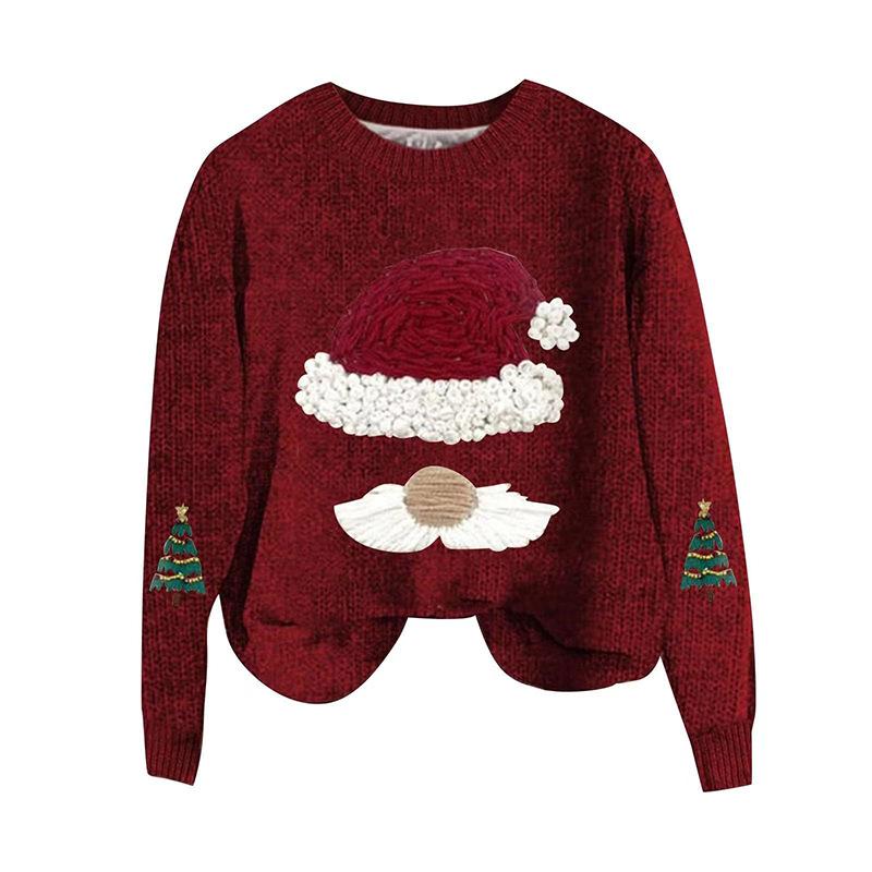 Women's Casual Christmas Print Loose Pullover