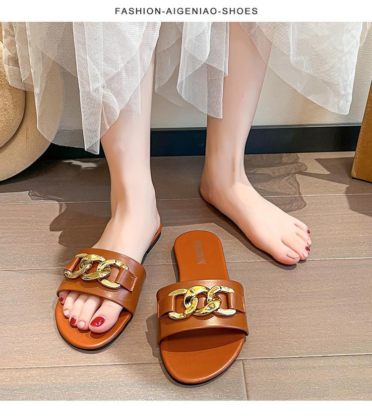 Lazy-style Outdoor Flat Slippers For Women