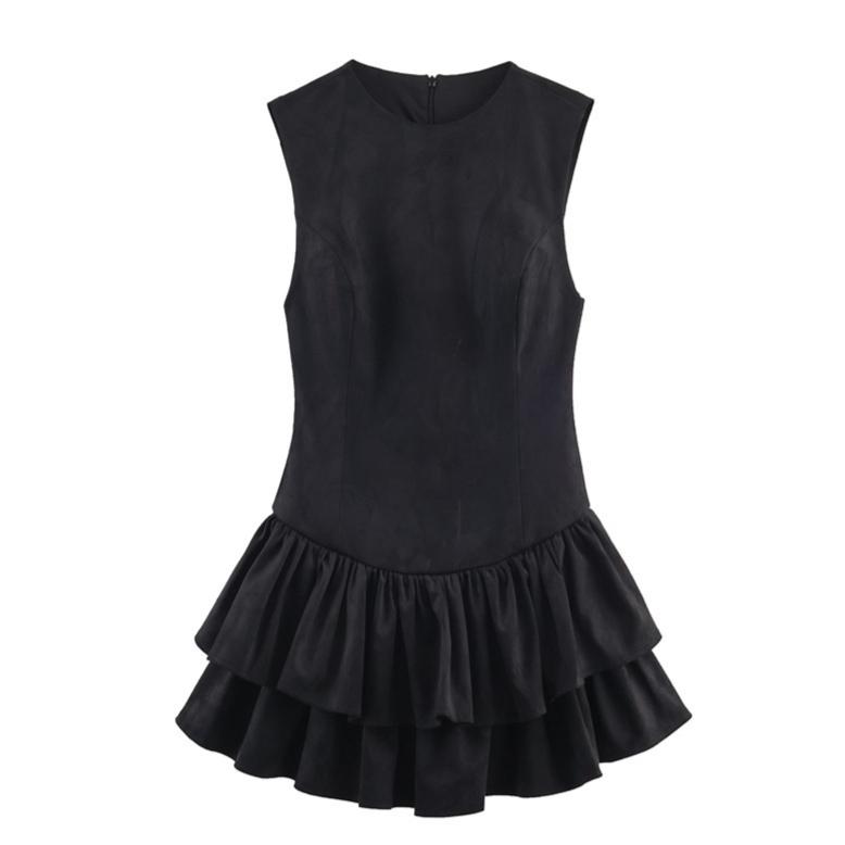 Women's Suede Texture Effect Short Dress