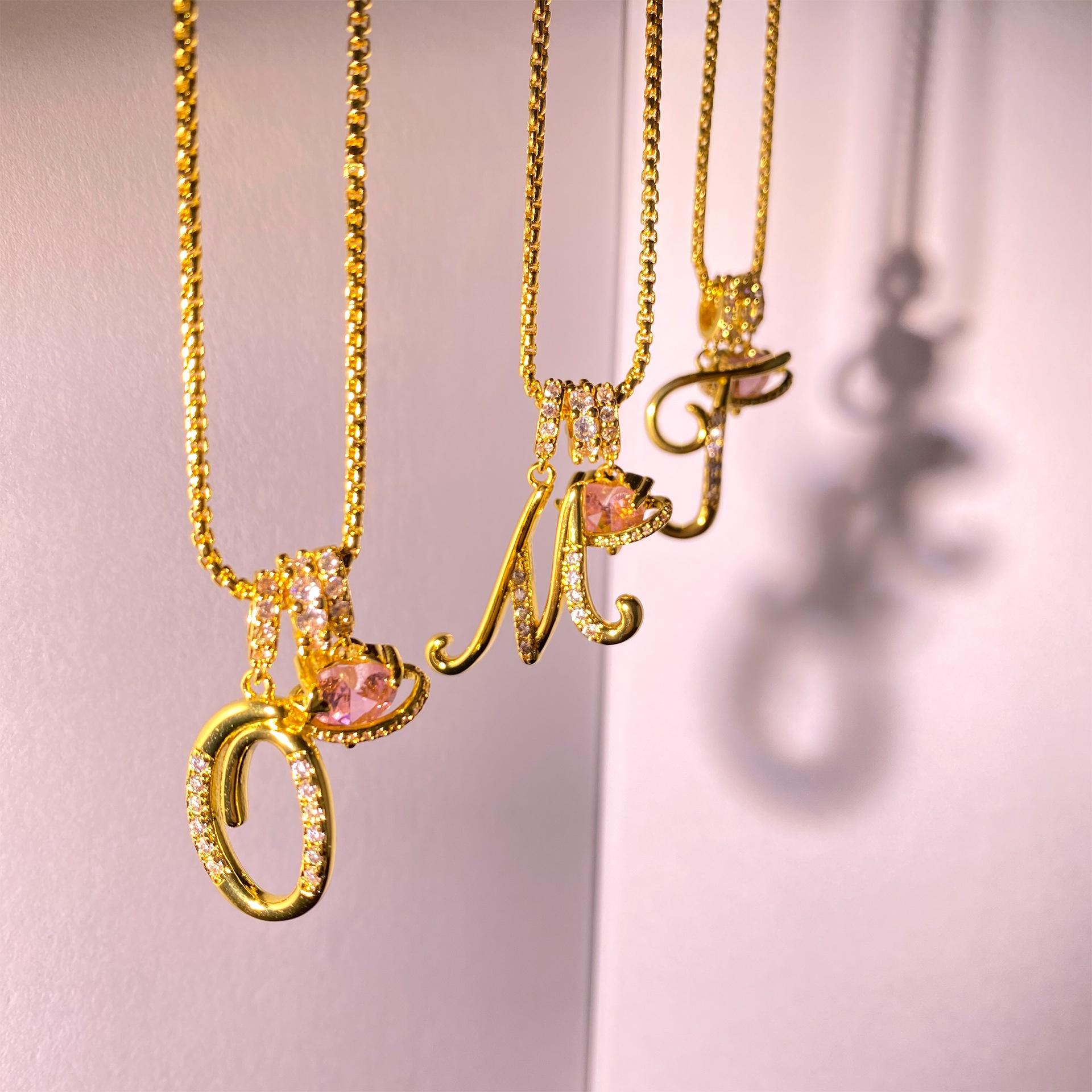 Dopamine 26 English Letter Necklace Girl Light Luxury Minority High Sense