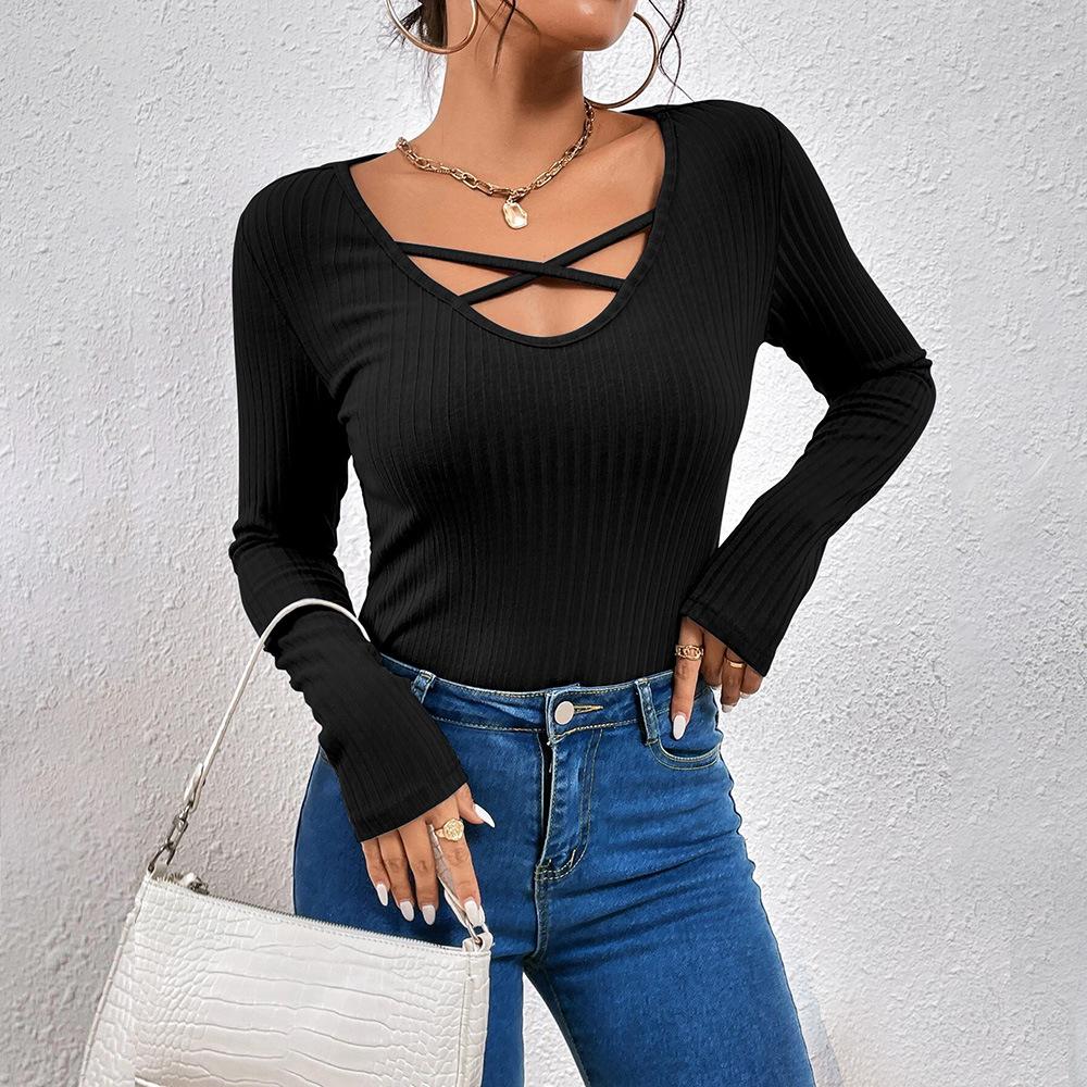 Slim Fit Slimming Long Sleeves Top For Women