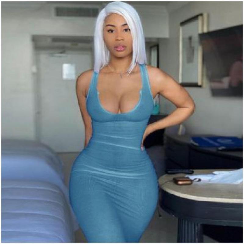 Women's Suspender Vest Deep V-neck Dress