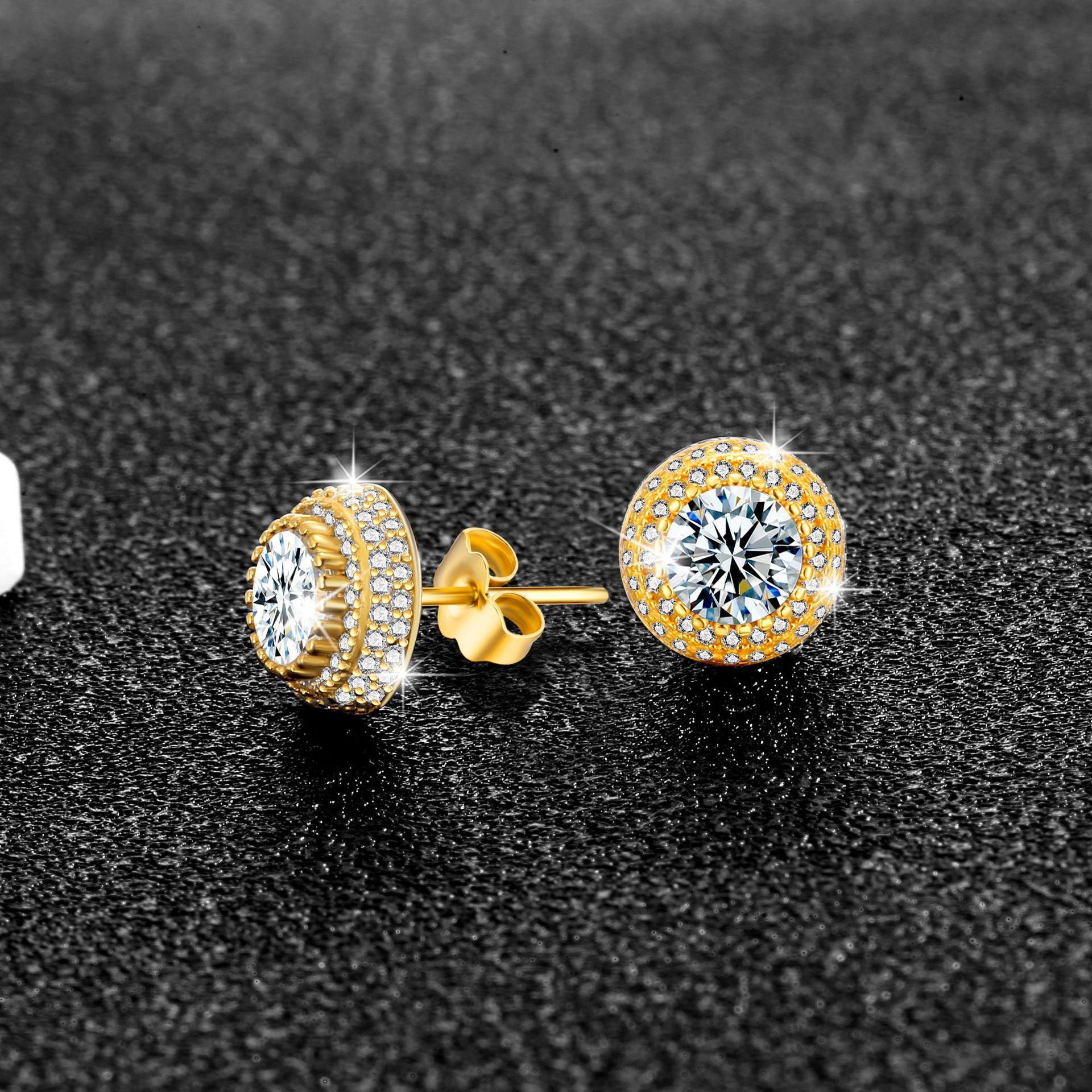 Casual Round Stud Earrings Unisex