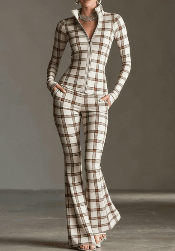 Modern Slim-fit Zipper Suit