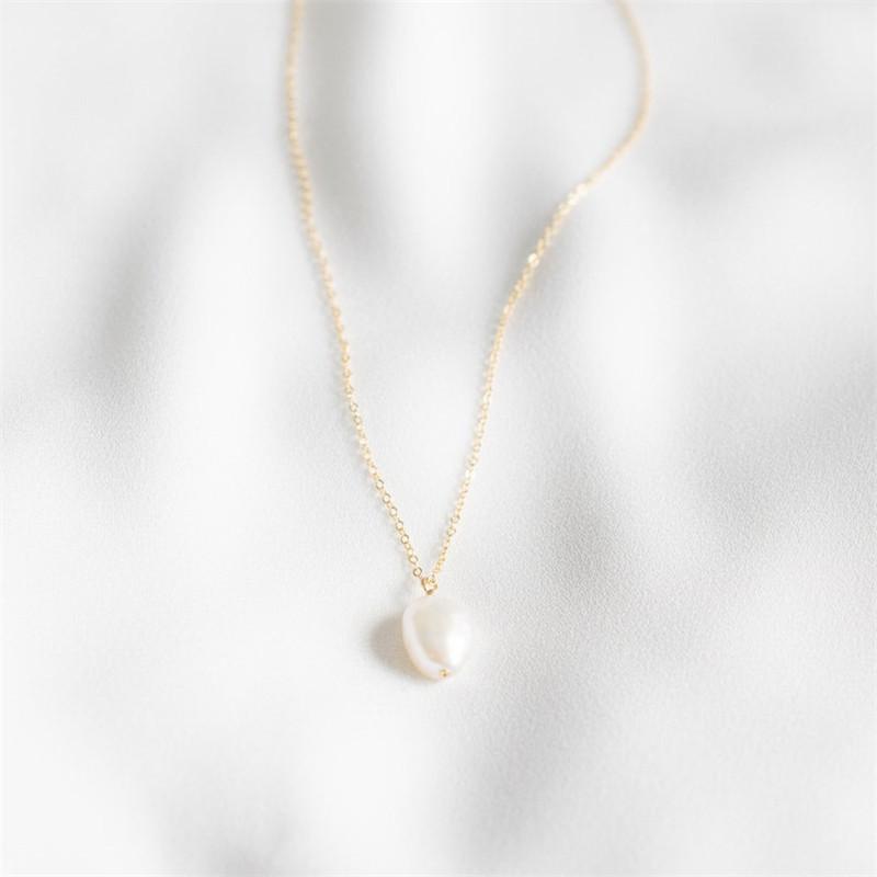Fashionable Minimalist And Elegant Womens Copper Necklace With 14K Gold Plating