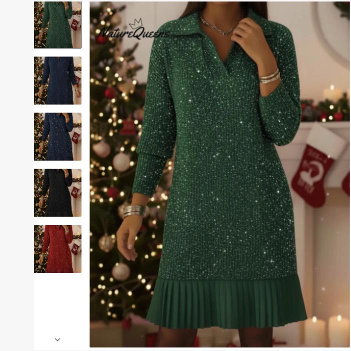Autumn Casual Long-sleeved POLO Collar Dress