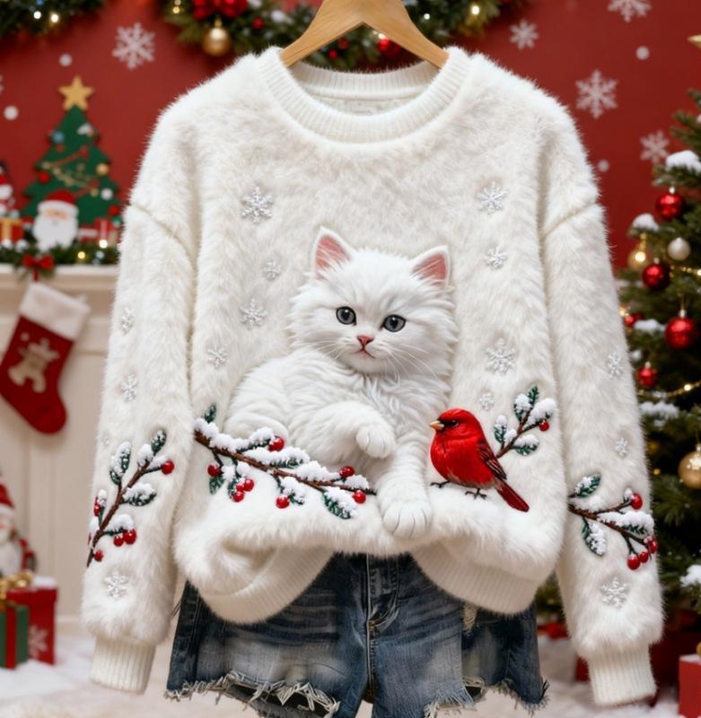 Christmas Retro Green Unisex Sweater