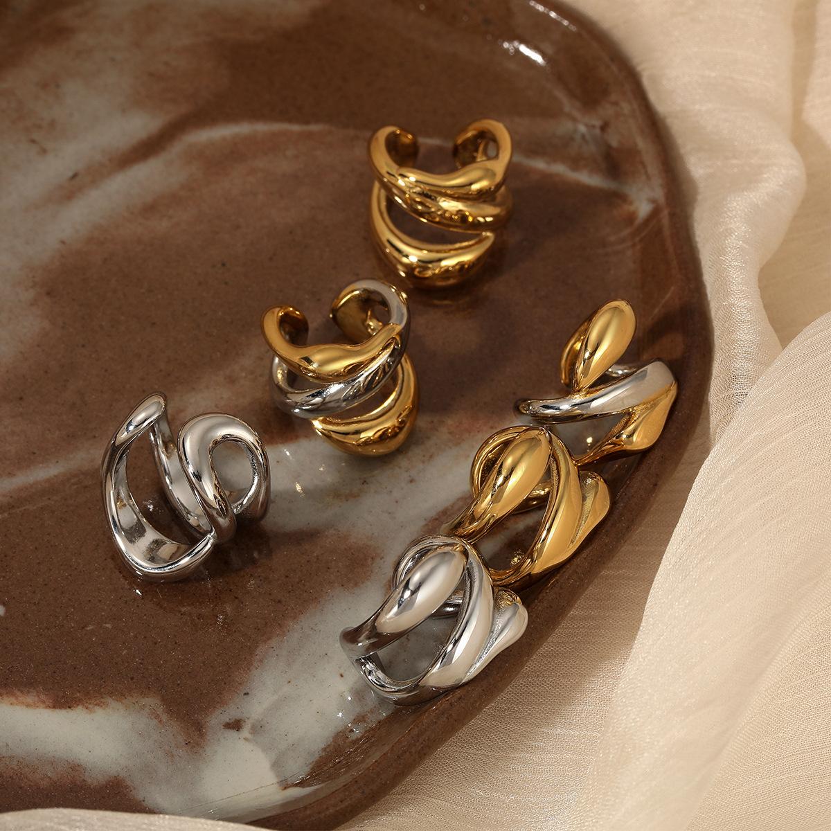 Stainless Steel Minimalist Ear Clips For Women