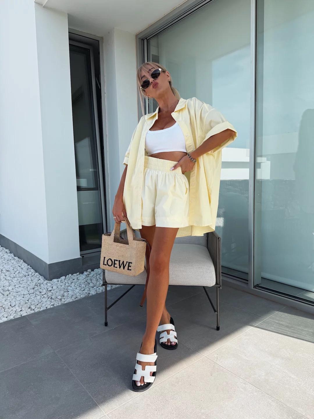 Shirt Elastic Sports Shorts Two-piece Set