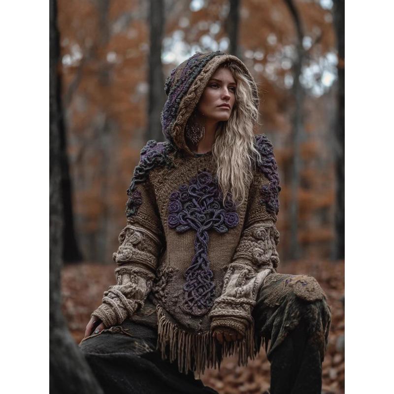 Halloween Hat Long Sleeve Sweater Autumn And Winter Women's Clothing