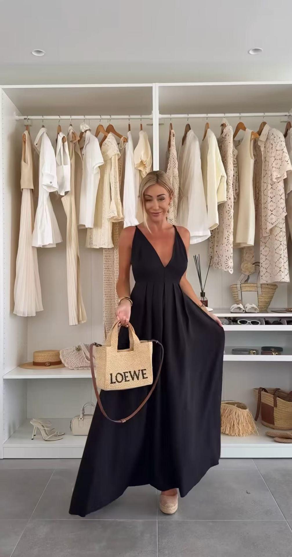 Sexy Sling Tied V-neck Sleeveless Dress