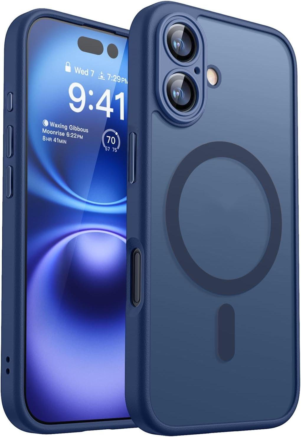Phone Case Magnetic Adsorption Semi-transparent Oil-spray Matte Protective Cover