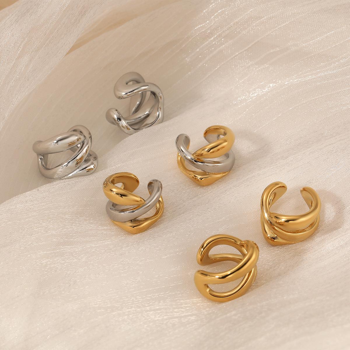Stainless Steel Minimalist Ear Clips For Women