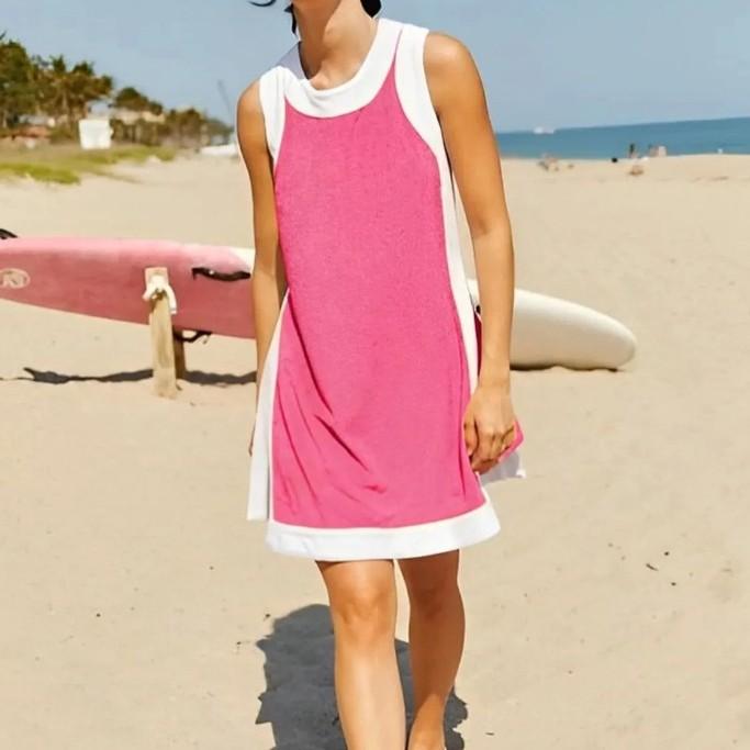 Round Neck Sleeveless Top Paired With Shorts Set