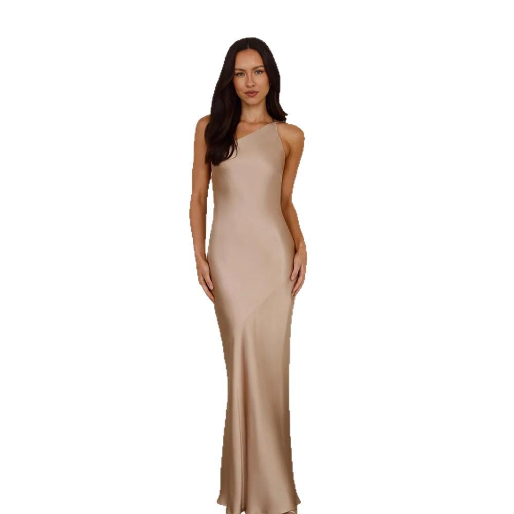 Long Backless Lace Up Slim Fit Women's Dress