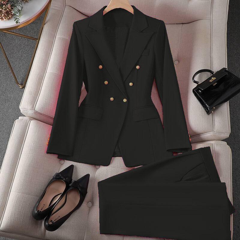 Korean Casual Design Blouse Trouser Suit