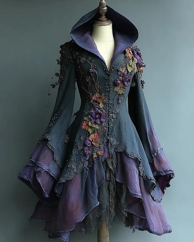Digital-print Casual Halloween Witch Dress
