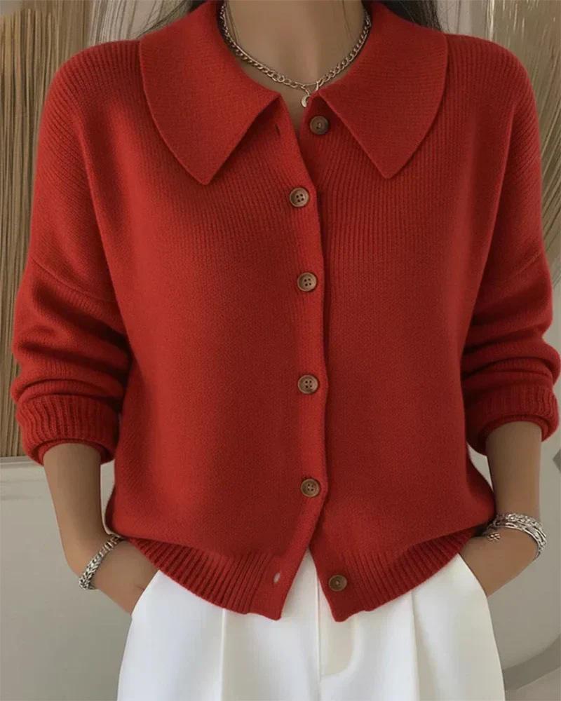 Womens Knitted Cardigan With Buttons