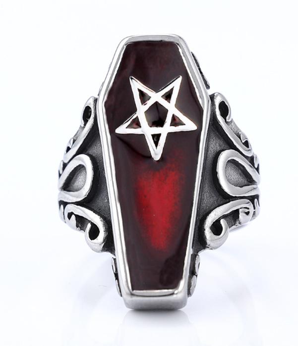 Stainless Steel Ring Dark Vintage Style