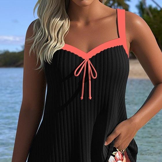 Shorts Sleeveless Printed Suit Beach Swimsuit