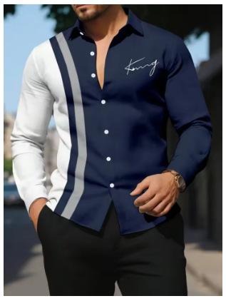 Men's Fashion Long-Sleeve Shirt Top