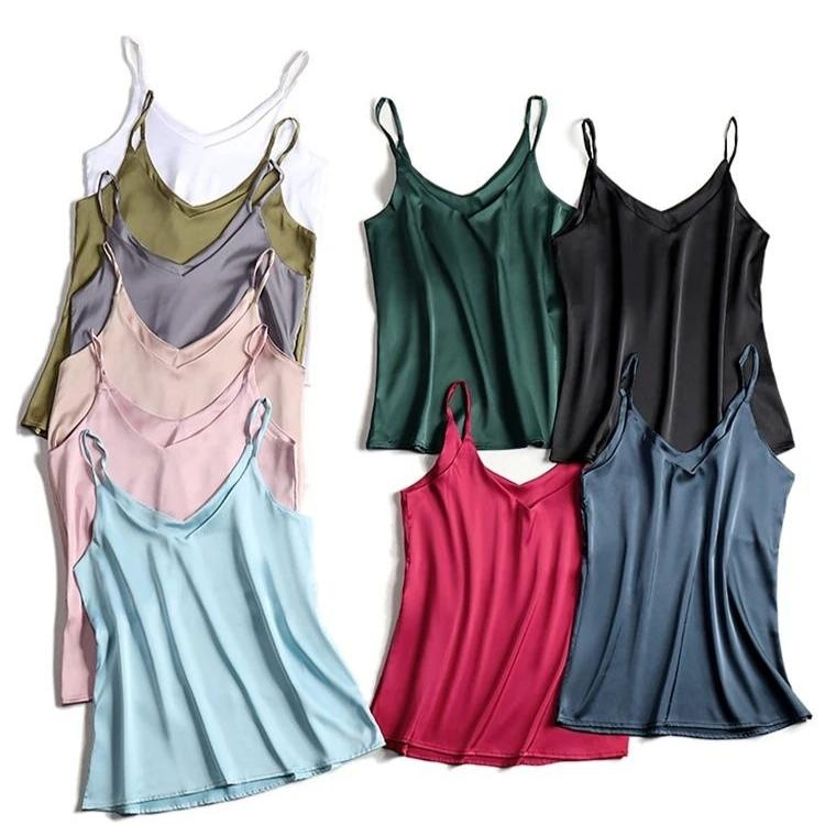 Italian Camisole Women's V-neck Brace Basic White Vest