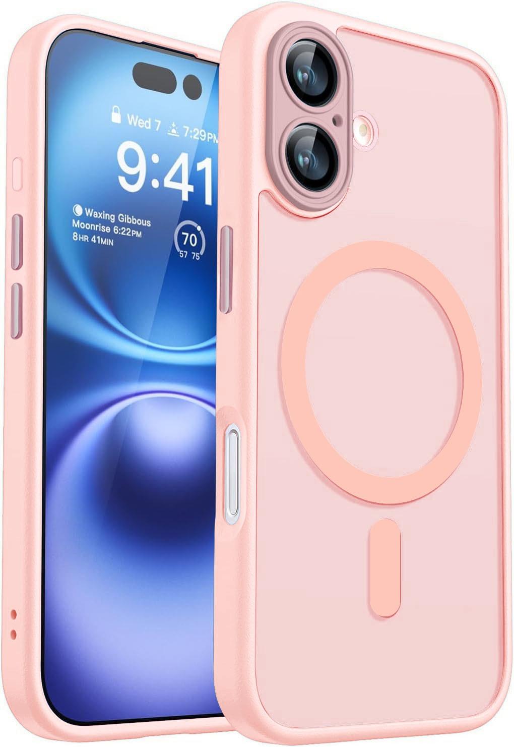 Phone Case Magnetic Adsorption Semi-transparent Oil-spray Matte Protective Cover